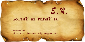 Soltész Mihály névjegykártya